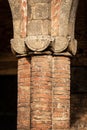 Ancient Brick Columns Bologna Italy - Basilica of Santo Stefano or the Seven Churches Royalty Free Stock Photo