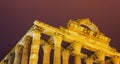 Closeup of ancient temple of Diana in Merida, Spain