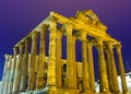 Closeup of ancient temple in evening Royalty Free Stock Photo