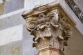 Closeup of the antique decorative pillar Royalty Free Stock Photo