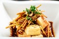 Appetizing asian appetizer tofu soy sauce Royalty Free Stock Photo