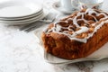 Closeup apple fritter loaf bread cake