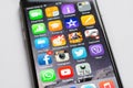 Closeup Of Apple iPhone6 With Various Apps On Screen