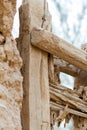 Closeup for arabian rusty Eroded wooden door