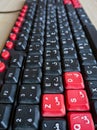 Closeup of arabic letters computer keyboard