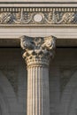 Closeup of an architectural pillar in downtown Albany