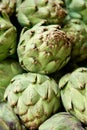 Closeup of Artichokes in a Pile