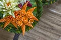 Closeup Artificial Flowers which made from vegetables