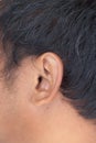 Closeup of a asian human ear Royalty Free Stock Photo