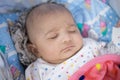 Closeup of an Indian Infant baby sleeping Royalty Free Stock Photo