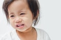 Closeup of asian little girl crying Royalty Free Stock Photo