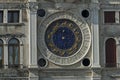 Closeup on Astronomical or Zodiac clock, located the north side of Piazza San Marco, Venezia, Venice, Italy Royalty Free Stock Photo