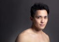 Closeup  of attractive young asian man face Royalty Free Stock Photo