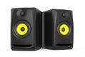 Closeup Audio Speakers. 3d rendering