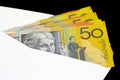 Closeup of Australian currency Royalty Free Stock Photo