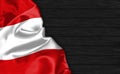 Closeup of Austria flag