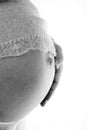 Closeup Baby Bump (8th month) Royalty Free Stock Photo