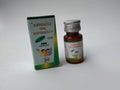 Closeup of Baby or Kids Intestinal worms Stopping Albendazole Oral Suspension I.P. 10 ml Syrup