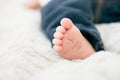 Closeup of a baby`s foot.