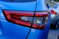 The Closeup Back Red Tail light car Royalty Free Stock Photo