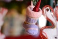 Closeup - Background blurred image : Christmas socks for gifts