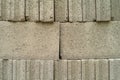 Closeup background of cement grey bricks with space for adding some text