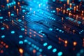 Closeup background technology with hi-tech digital by generative ai Royalty Free Stock Photo
