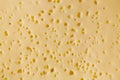 Closeup, background and texture solid of cheese Royalty Free Stock Photo