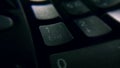 Writing `end` on computer keyboard isolated with blur background.. Royalty Free Stock Photo