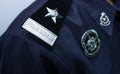 Closeup of the badge of Malaysia Police officer