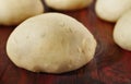 Closeup of a ball of dough