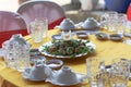 Closeup of balut egg plate on the table in the traditional wedding Royalty Free Stock Photo