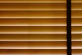 Closeup of Bamboo Blind Curtain in House, Sunlight Protection, H