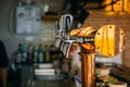 Closeup bar beer pipe tap bar concept Royalty Free Stock Photo