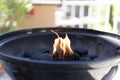 Closeup of barbeque fire Royalty Free Stock Photo