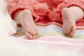 Closeup bare baby feet Royalty Free Stock Photo