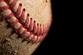 Closeup of a baseball Royalty Free Stock Photo