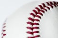 Closeup of baseball white