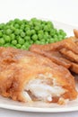 Closeup battered haddock