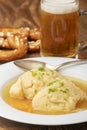 Bavarian semolina dumpling soup