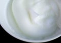 Closeup Beaten Plain Egg Whites in a Mixing Bowl Royalty Free Stock Photo