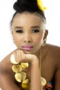 Closeup of Beautiful African Model Royalty Free Stock Photo