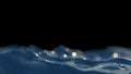 Closeup of beautiful clear deep blue turquoise sea ocean water surface with ripples and waves isolated on seascape black