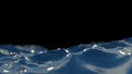 Closeup of beautiful clear deep blue turquoise sea ocean water surface with ripples and waves isolated on seascape black