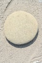 closeup the grey brown round stone with grey sand soft focus natural grey brown background