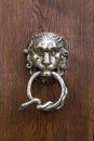 Beautiful ornate silver doorknocker with lion head