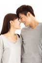 Closeup beautiful happy young couple Royalty Free Stock Photo