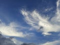 Beautiful heavens white cloud with blue sky background