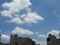 Beautiful heavens white cloud with blue sky background