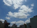 Beautiful heavens white cloud with blue sky background